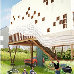 Sunbrella as Building Facade System: A Coastal Housing Prototype